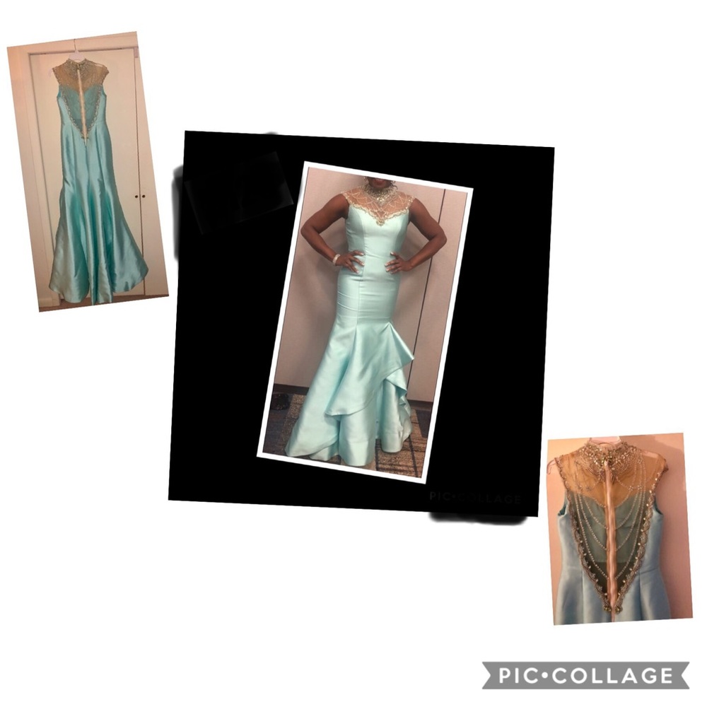 Mint green MacDuggal dress
